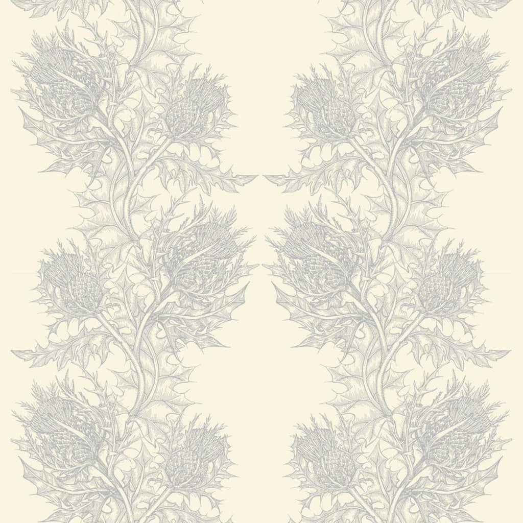 Thistle Superwide Silver on Ivory