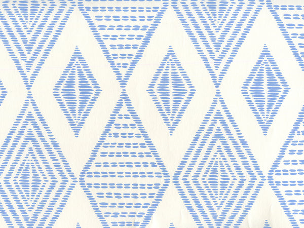 Safari Embroidery French Blue on Almost White Screen Printed | China Seas