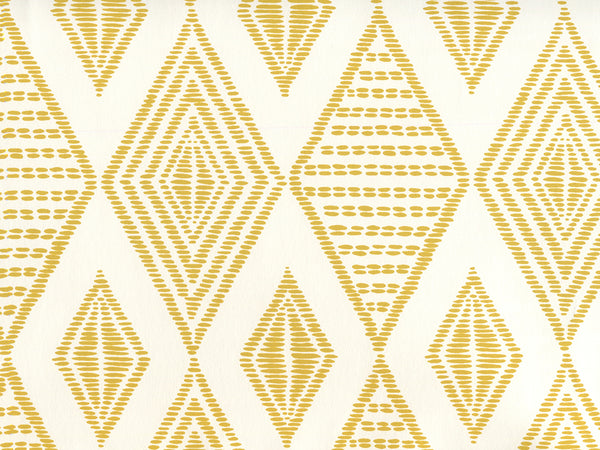 Safari Embroidery Inca Gold on Almost White Screen Printed | China Seas