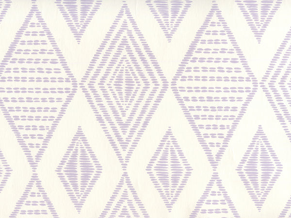 Safari Embroidery Soft Lavender on Almost White Screen Printed | China Seas