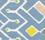 Sky Peach Yellow Lime on White