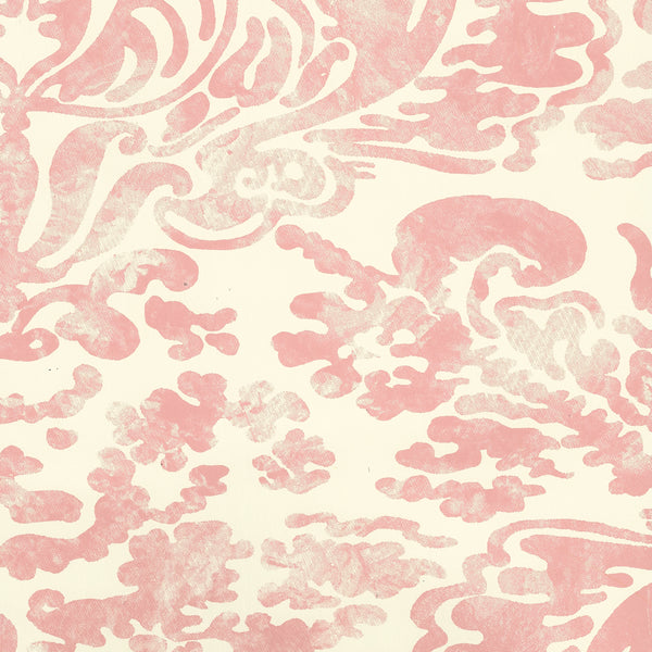 San Marco Coral on Almost White Screen Printed | China Seas