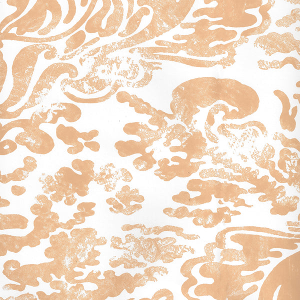 San Marco Cream on White Patent Vinyl Screen Printed | China Seas
