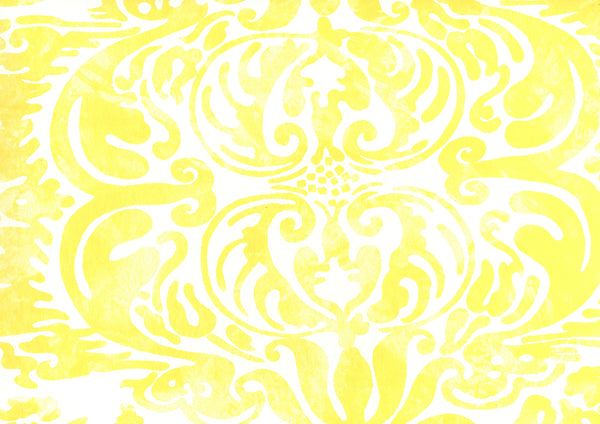 San Marco Langdon Yellow Screen Printed - Off-White Wallcovering | China Seas