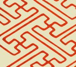 Orange Lines on Tint Wallcoverings | Alan Campbell