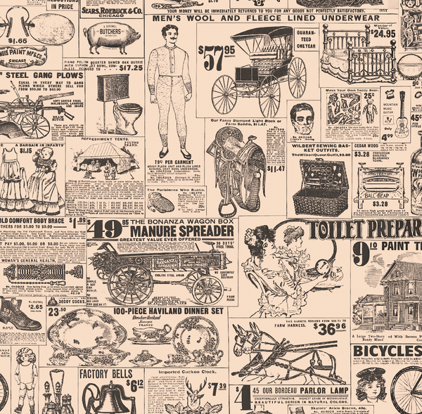 Rockport Vintage Newspaper Ad Print Victorian | Architectural Wallcoverings