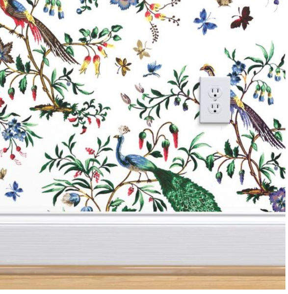 Pitts 1950's Peacocks Wallpaper | DW Bespoke Studios