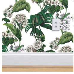 Laurena's Leaf Floral 1950's  Wallpaper | DW Bespoke Studios