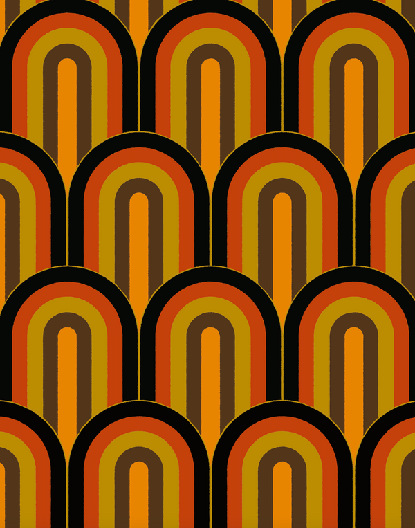 Dorchester 1970'S Geometric Arches Retro | Architectural Wallcoverings