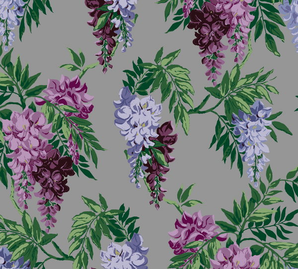 Wanda Wandering Wisteria 1950's  Wallcovering | DW Bespoke Studios