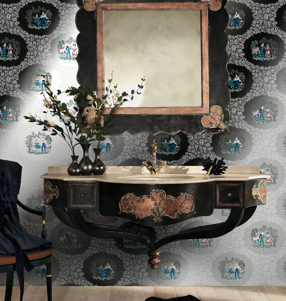 Sally's Authentic Scenic Vintage 1950's  Wallcovering | DW Bespoke Studios