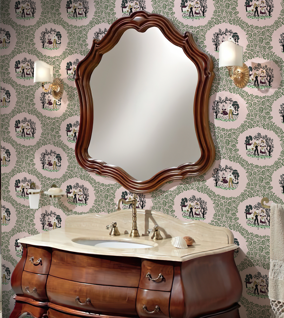 Sally's Authentic Scenic Vintage 1950's  Wallcovering | DW Bespoke Studios