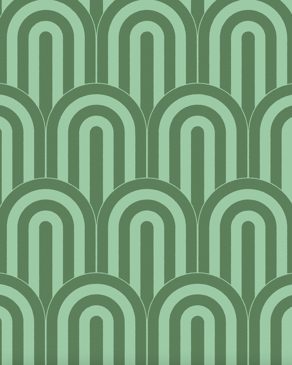 Zappy's Authentic 1970's Reproduction Vintage Green Retro | Architectural Wallcoverings