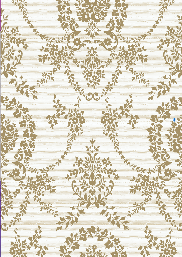 Gagliano Damask on Italiano Grasscloth Wallcovering | DW Bespoke Studios