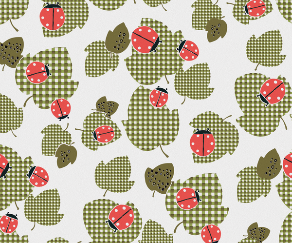 Laura's Lady Bug 1970's Wallcovering Wallcovering | DW Bespoke Studios