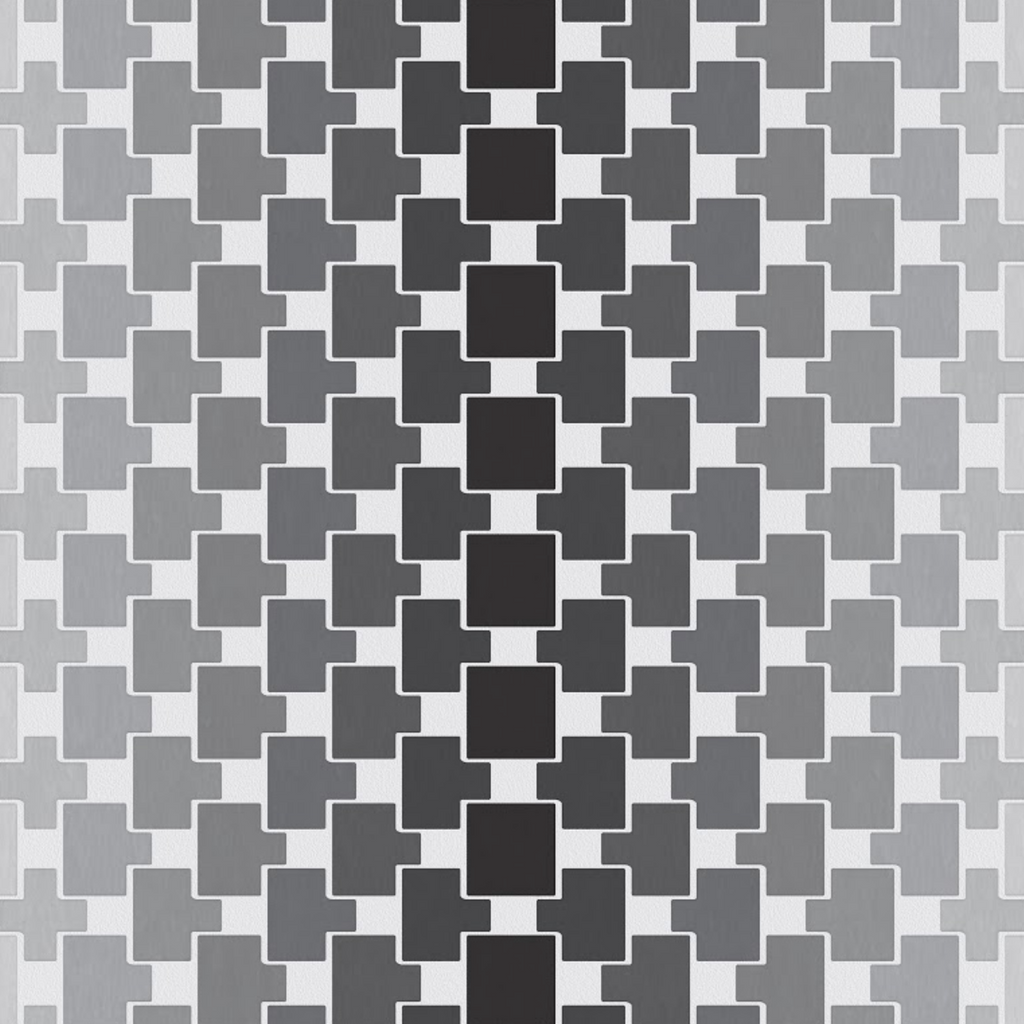 Franconia 1970's Wallcovering on Silver Wallcovering | DW Bespoke Studios