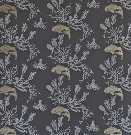 Coral Wallcovering - Charcoal
