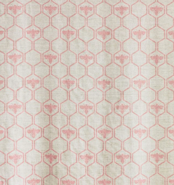 Honey Bees Fabric - Rose