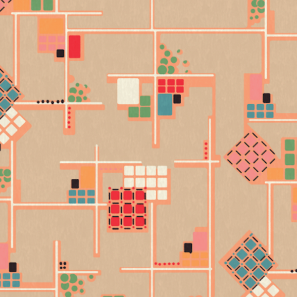 Hartford Modern Geometric 1940's Wallpaper | DW Bespoke Studios