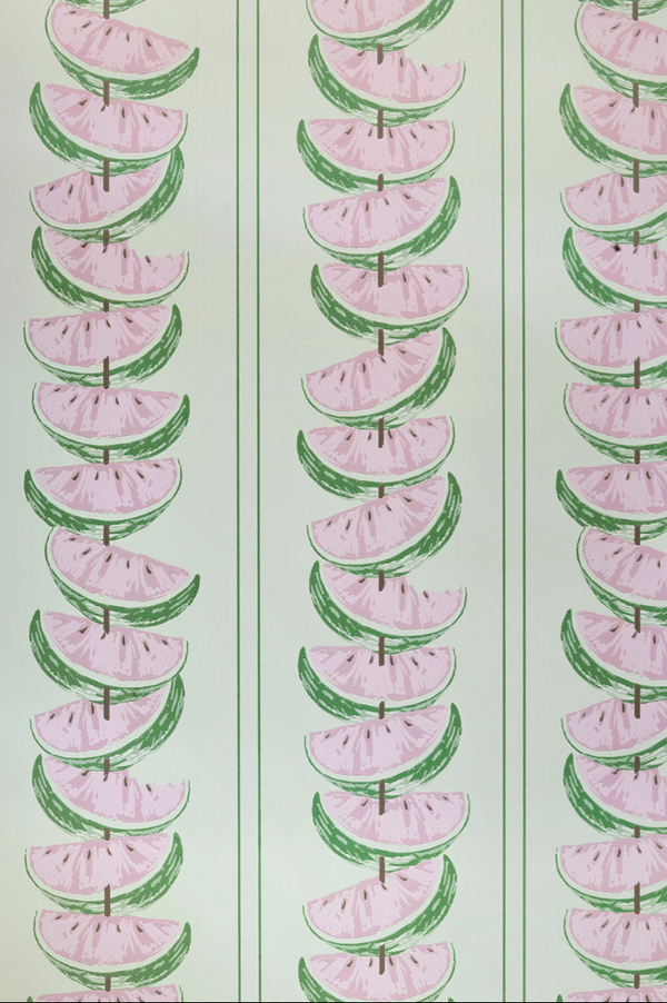 Watermelon Wallcovering - Pink/Green