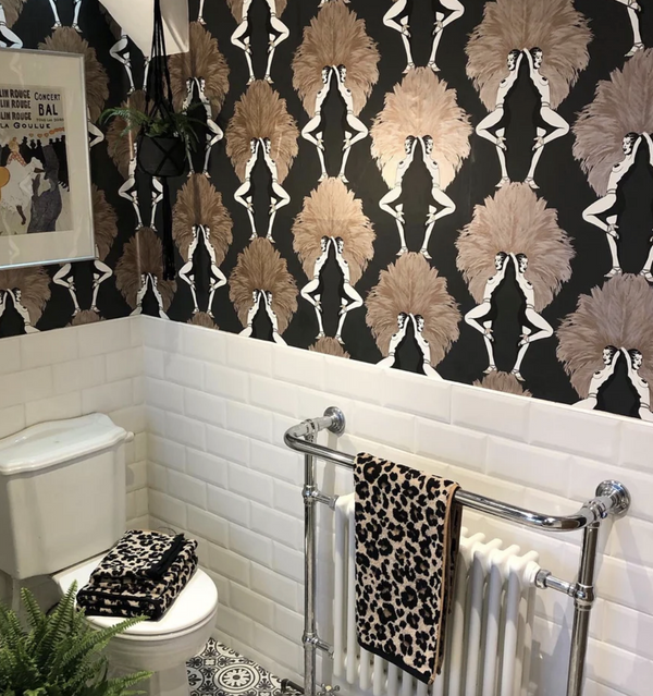 Showgirls Metallic Bronze & Black Wallcovering | Graduate Collection