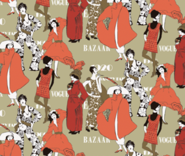 Vogue Bazaar 1970's Ladies Art Deco | Architectural Wallcoverings