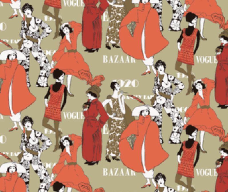 Vogue Bazaar 1970's Ladies Wallcoverings Wallcovering | DW Bespoke Studios