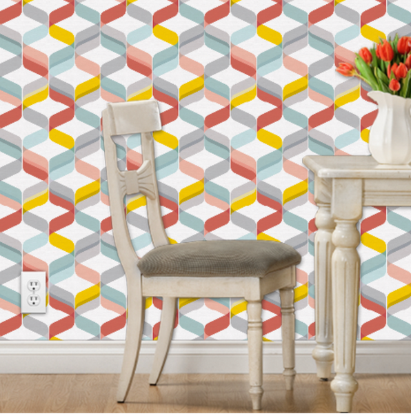 Fifi Geometric Wallcovering | DW Bespoke Studios