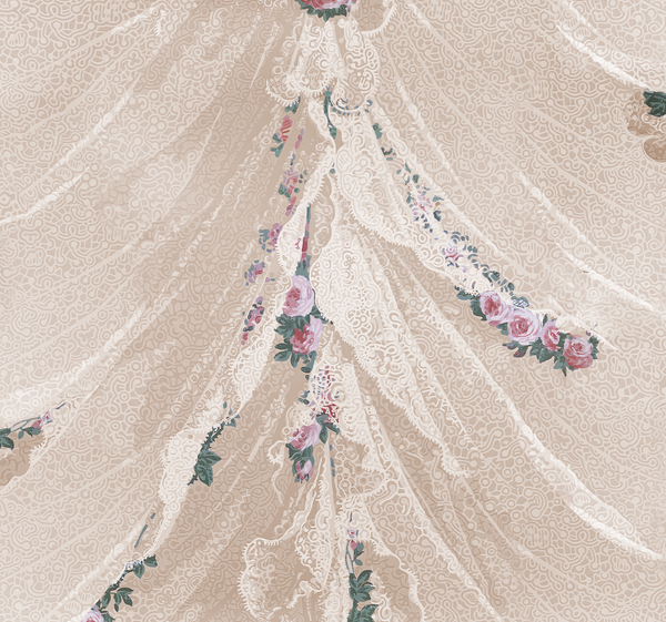 Northfield 1950's Drapery Swag Wallpaper | DW Bespoke Studios