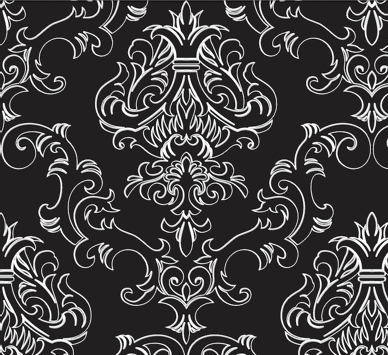 Lounge Lizard Damask Wallpaper