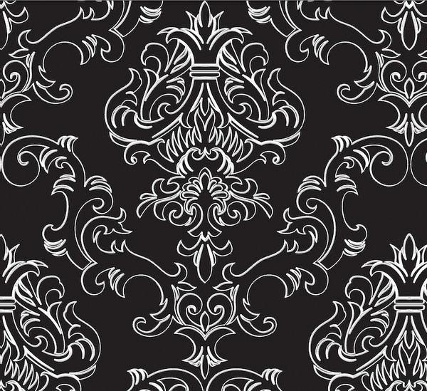 Lounge Lizard Damask Baroque | Architectural Wallcoverings