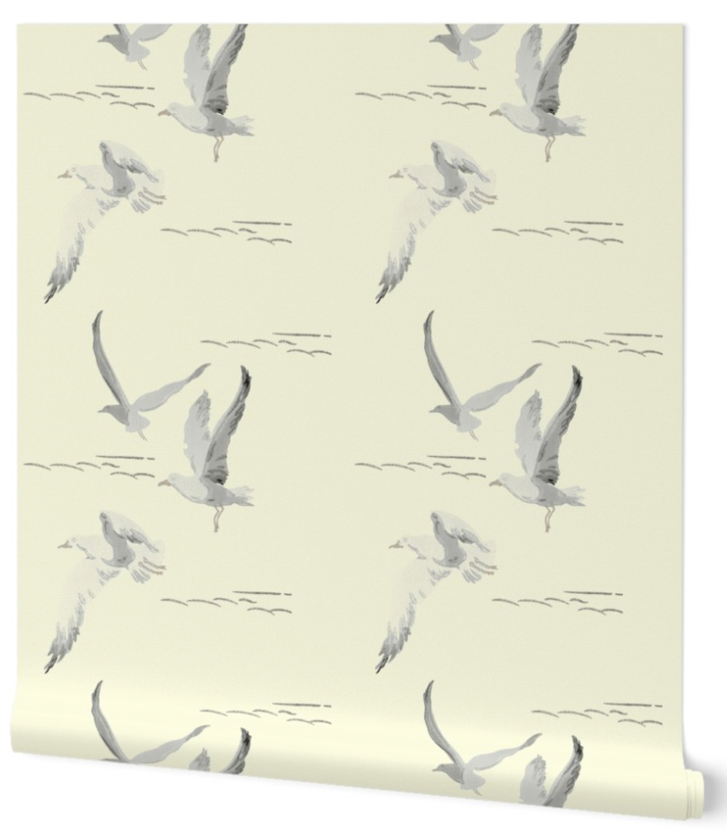 Gregorious Gulls Cream Wallcovering | DW Bespoke Studios