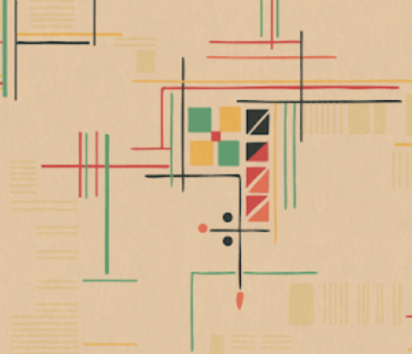 Greenwich 1950's Geometric Mid-Century Modern | Architectural Wallcoverings