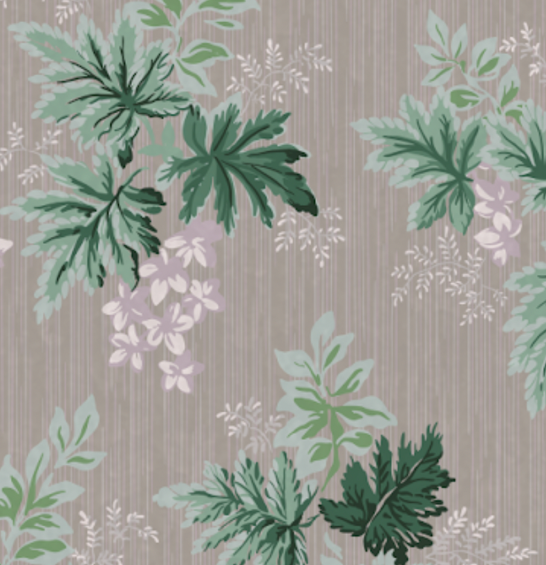 Roxbury 1960's Leaf Wallcovering Wallcovering | DW Bespoke Studios
