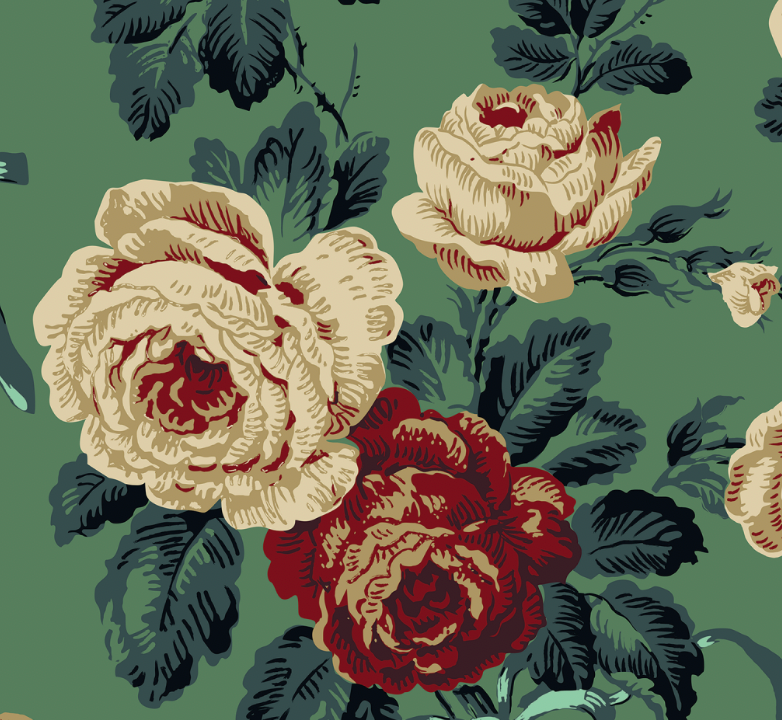 Readsboro 1950's Rose Wallpaper