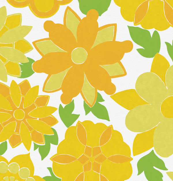 The Fonzie Pop Floral 1970's Retro | Architectural Wallcoverings