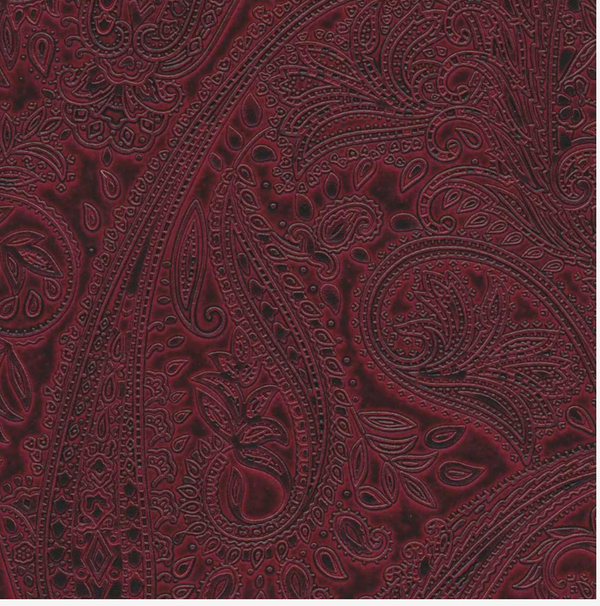 Prive - Paisley Faux Leather - Rouge