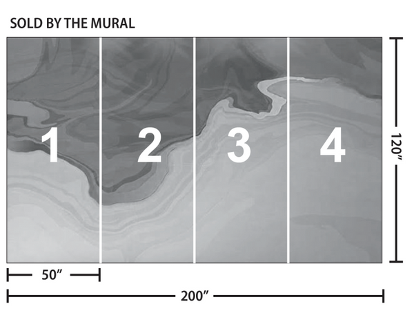 Flowing Mineral Mural - Jade