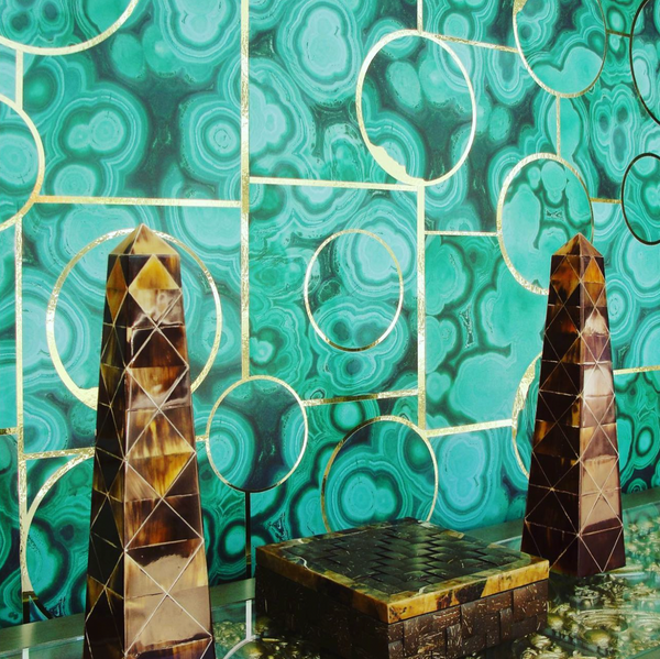 Glam Rock - Malachite Green on Gold