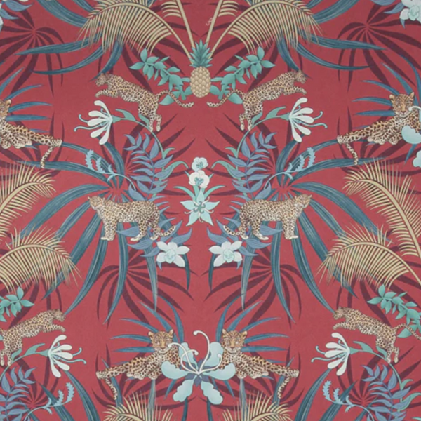 Leopard Luxe Red Wallcovering | Graduate Collection