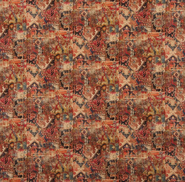 Cornelius Velvet Madder Red Multi - Beige Fabric | Ralph Lauren