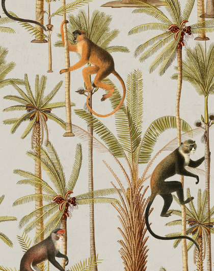 Barbados - Taupe, Green, Orange Wallcovering | Mind the Gap