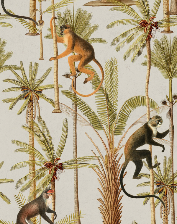 Barbados - Taupe, Green, Orange Wallcovering | Mind the Gap