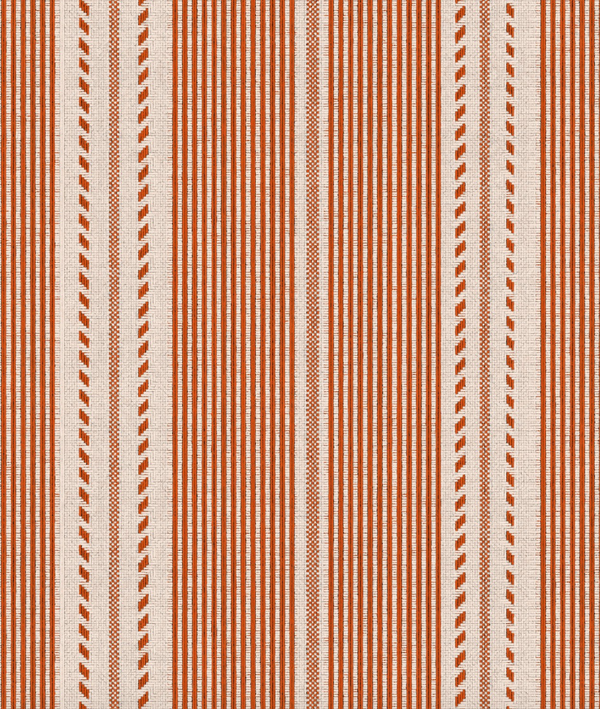 Berber Stripes Rouge - Taupe, Orange Wallcovering | Mind the Gap