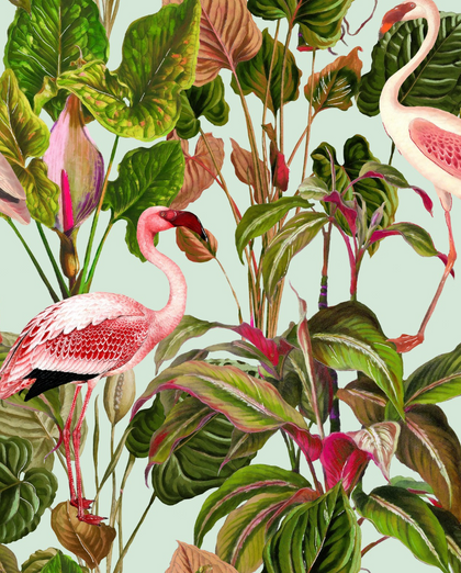 Beverly Hills Mint - Green, Pink, Mint Wallcovering | Mind the Gap