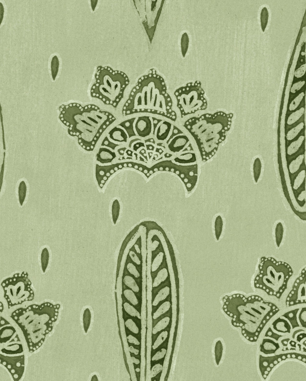 Bethel Batik Smoke - Green Wallcovering | Mind the Gap