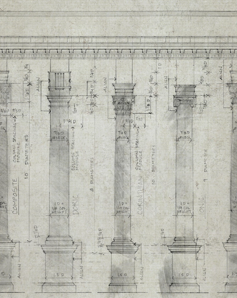 Colonnade Sand Wallpaper | Mind The Gap