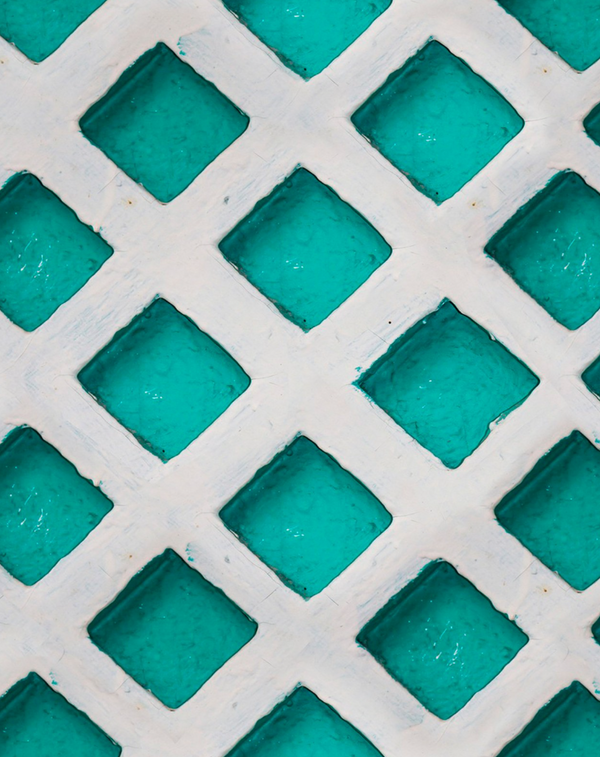 Concrete Patch Turquoise - Grey, Turquoise Wallcovering | Mind the Gap