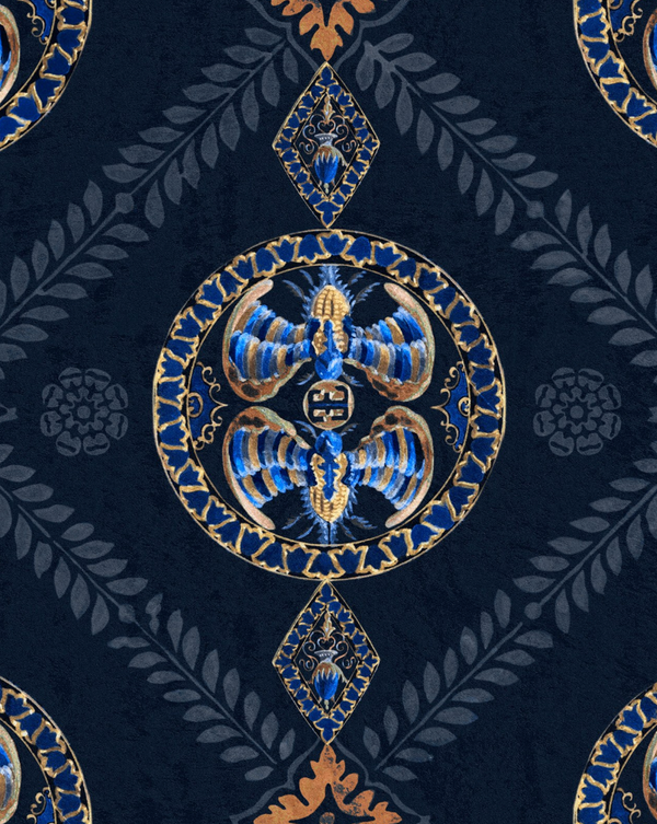Abeille Decoratif - Indigo Wallcovering | Mind the Gap