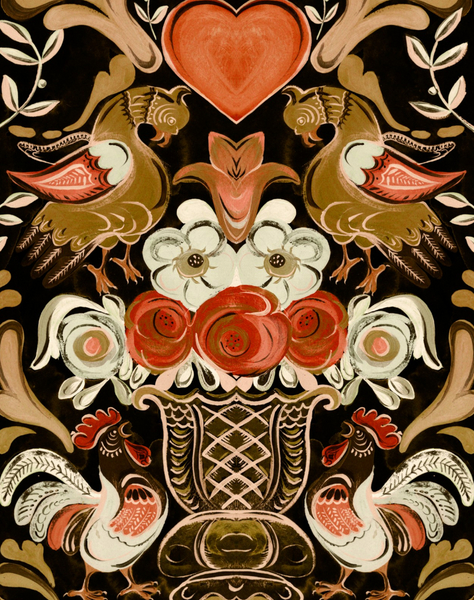 Goldene Henne Anthracite Wallpaper | Mind The Gap